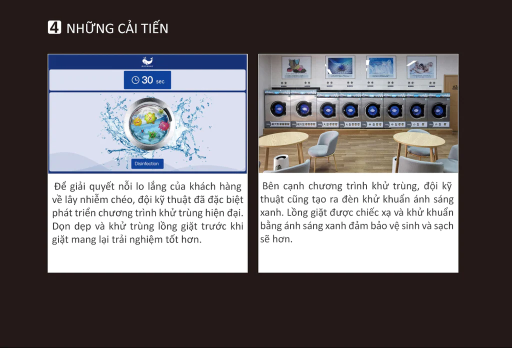 Những cải tiến kĩ thuật máy giặt công nghiệp Blue Whale SH20